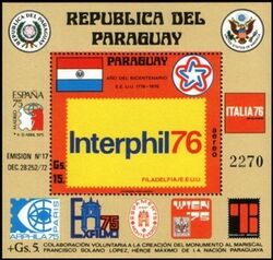 Paraguay 1976  Internationale Briefmarkenausstellung INTERPHIL`76