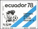 Ecuador 1978  Fußballweltmeisterschaft in Argentinien