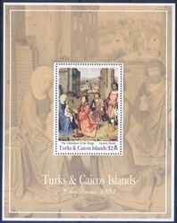 Turks & Caicos Inseln 1991  Weihnachtsblock