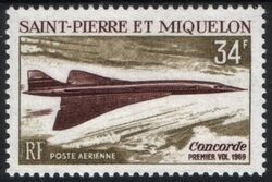 St. Pierre+Miquelon 1969  berschallflugzeug Concorde 