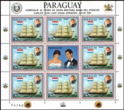 Paraguay 1981  Hochzeit von Prinz Charles und Lady Diana