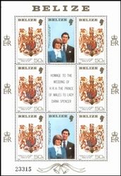 Belize 1981  Hochzeit von Prinz Charles und Lady Diana
