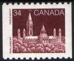 Canada 1985  Freimarke: Parlamentsgebude aus Rolle