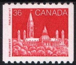 Canada 1987  Freimarken: Parlamentsgebude - Rollenmarke