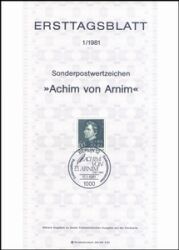 1981  Amtliche Ersttagsblätter im kompl. Jahrgang