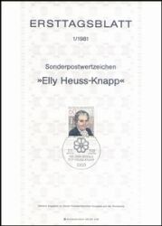 1981  Amtliche Ersttagsblätter im kompl. Jahrgang