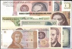 10 versch. Banknoten - ungebraucht und bankfrisch