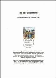 1982  Deutsche Post Jahrespostkalender - Sonderblätter