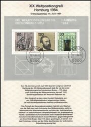 1984  Deutsche Post Jahrespostkalender - Sonderblätter