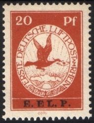 1912  Flugpostmarke mit Aufdruck  (E. EL. P.)