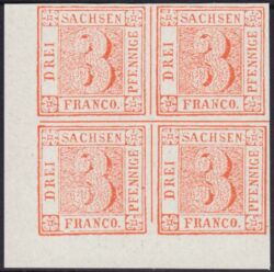 1850  Freimarke für Kreuzbandsendungen - 4er-Block