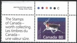 Canada 1990  Freimarken: Sugetiere mit Zierfeld