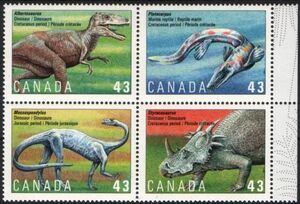 Briefmarken-Set Rumänien 1993 – Prähistorische Tiere, Komplett 4911-4916, Postfrisch MNH