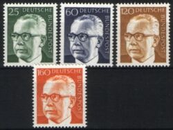 1971  Freimarken: Bundesprsident Gustav Heinemann