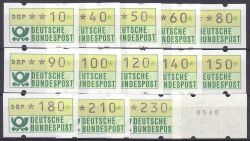 1981  Automatenmarken - Standardsatz VS 1   mit Zählnummer