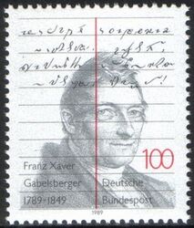 1989  Geburtstag von Franz Xaver Gabelsberger
