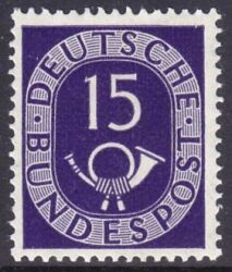 1951  Freimarke: Posthorn 129