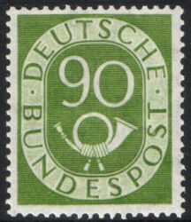 1951  Freimarke: Posthorn 138