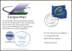 2000  Erster Werksflug mit Cargolifter "JOEY"