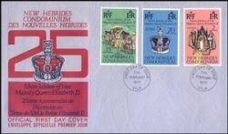Neue Hebriden 1977  25 Jahre Regentschaft von Königin Elisabeth II.
