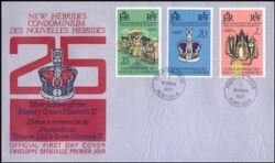 Neue Hebriden 1977  25 Jahre Regentschaft von Königin Elisabeth II.