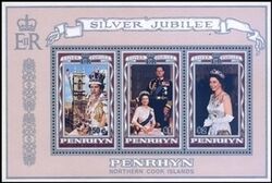 Penrhyn 1977  25 Jahre Krönung Queen Elisabeth