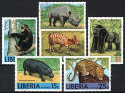 Liberia 1976  Afrikanische Tiere