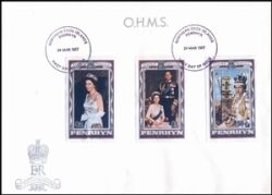 Penrhyn 1977  25 Jahre Krönung Queen Elisabeth