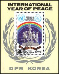 Korea-Nord 1986  Internationales Jahr des Friedens