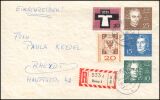 1959  Mischfrankatur auf Einschreibebrief