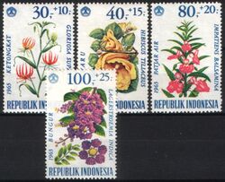 Indonesien 1965  Tag der sozialen Fürsorge: Blumen