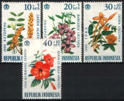 Indonesien 1966  Tag der sozialen Fürsorge: Blumen