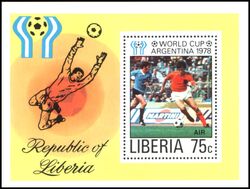 Liberia 1978  Fuball-Weltmeisterschaft in Argentinien - Block