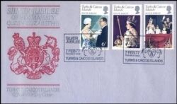 Turks & Caicos Inseln 1977  25 Jahre Regentschaft von Königin Elisabeth II.