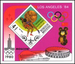 Mongolei 1980  Olympische Medaillengewinner in Moskau