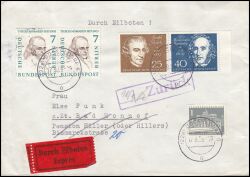 1959  Mischfrankatur auf Eilbotenbrief