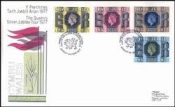 1977  Königliche Reise durch Großbritannien 24.6.  Cardiff