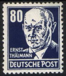 1952  Freimarken: Persönlichkeiten - Ernst Thälmann