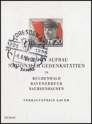1956  70. Geburtstag von Ernst Thlmann - Block