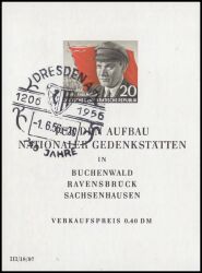 1956  70. Geburtstag von Ernst Thälmann - Block