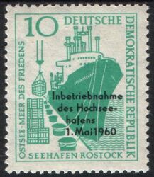 1960  Inbetriebnahme des Hochseehafens Rostock