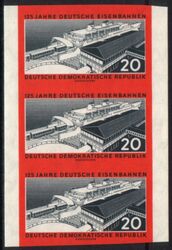 1960  125 Jahre Deutsche Eisenbahnen im 3er-Streifen