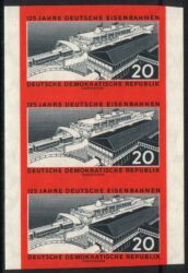 1960  125 Jahre Deutsche Eisenbahnen im 3er-Streifen