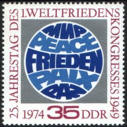 1974  Jahrestag des ersten Weltfriedenskongresses