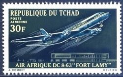 Tschad 1970  Langstreckenflugzeug DC-8-63