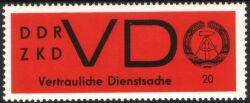 1965  Aufkleber für vertrauliche Dienstsachen