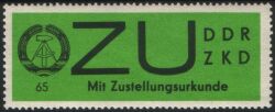 1965  Dienstmarke für Sendungen mit Zustellungsurkunde