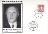 1967  Tod von Konrad Adenauer