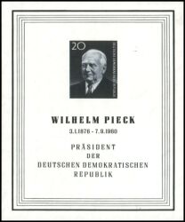 1960  Tod von Präsident Wilhelm Pieck