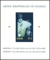 1962  Gruppenflug der Raumschiffe Wostok 3 und 4